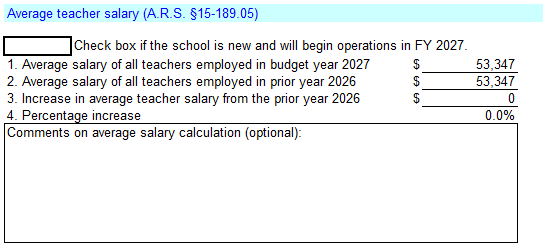 Valley Preparatory Academy teacher salary budget posting for fiscal year 2027